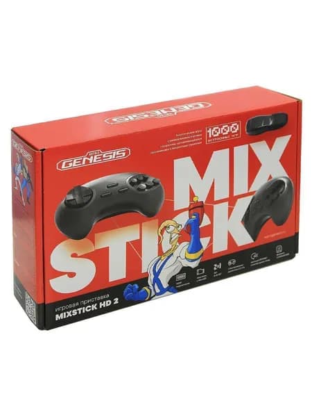 Retro Genesis MixStick HD 2 Игровая приставка, 8/16 bit, 900 игр, 2 геймпада, черная матовая Уцененный товар