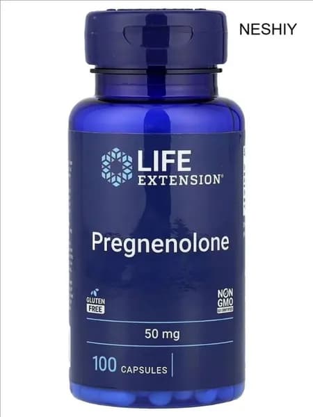 Прегненолон Life Extension Pregnenolone (прекурсор DHEA), 50 мг 100 веганских капсул