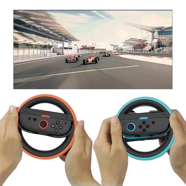 Круглый руль для контроллера Switch 2 с противоскользящими вставками комплект из 2 шт