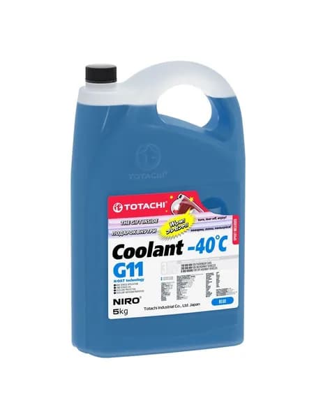 Антифриз готовый раствор niro coolant g11 -40 c синий 5кг TOTACHI 46305