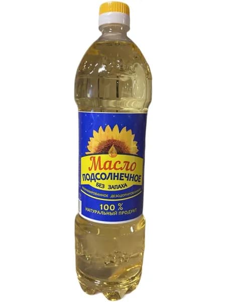 Масло подсолнечное 1сорт/рафинированное/дезодорированное /1л