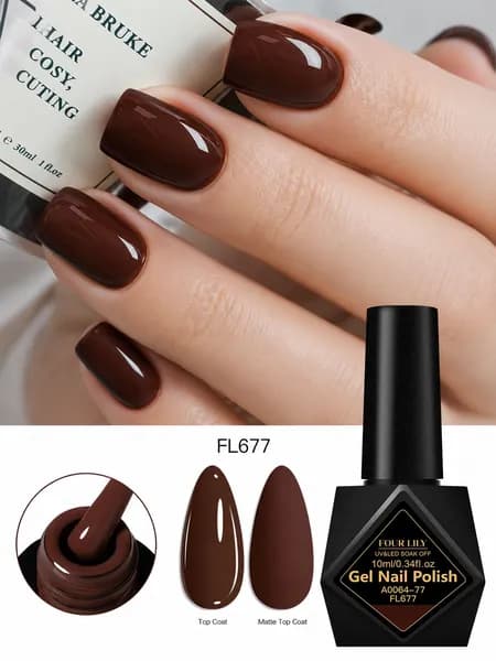 Гель-лак FOUR LILY 10мл (0.34oz) со светодиодной сушкой, стойкий блеск, без спирта, салонный маникюр, идеальный подарок для женщин