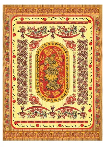 Набор декупажных карт (2 штуки), формат А4, Craft Premier "Хохлома-красная" орнамент