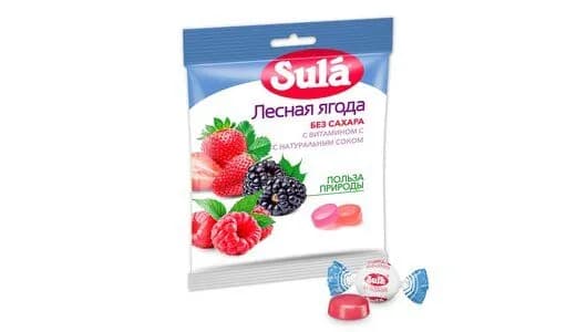 Леденцы без сахара Sula Лесная ягода 60 г