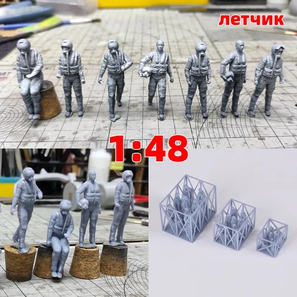 3Dпечать, фигурки солдат из смолы, модельнаборы, масштаб 1/48, неокрашенные, требуют самостоятельной сборки