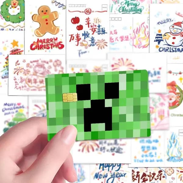 Minecraft Майнкрафт Наклейка для банковской карты