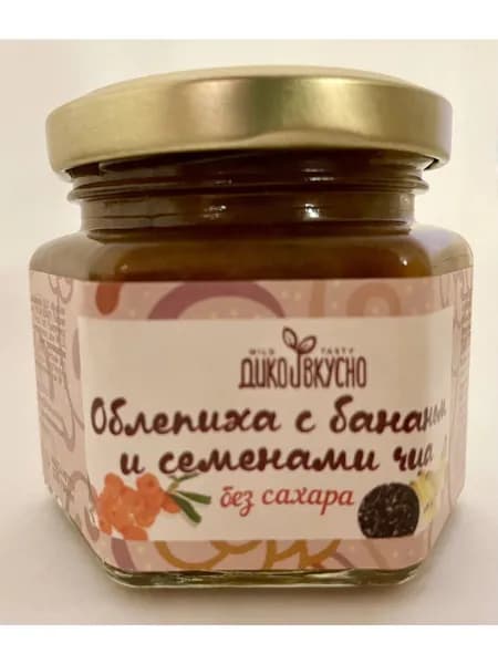 Десерт Облепиха с Бананом и семенами чиа (без сахара), 100гр