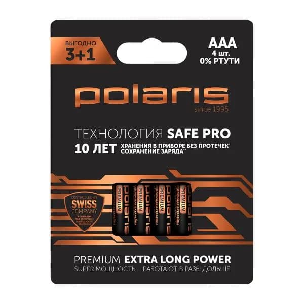 Батарейки Polaris Premium PB ААА 4шт
