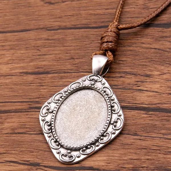 1PCS Нижняя опора серебряного ожерелья 18*25 мм