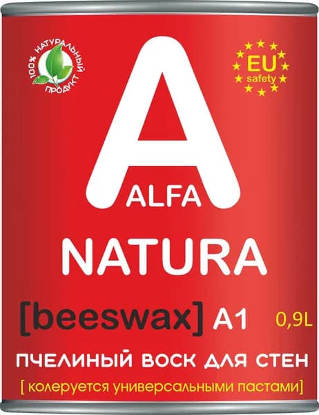 Пчелиный воск для стен и потолков из дерева ALFA NATURA 1Л