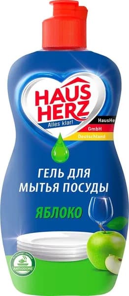 Средство для мытья посуды HAUS HERZ Яблоко 450 мл
