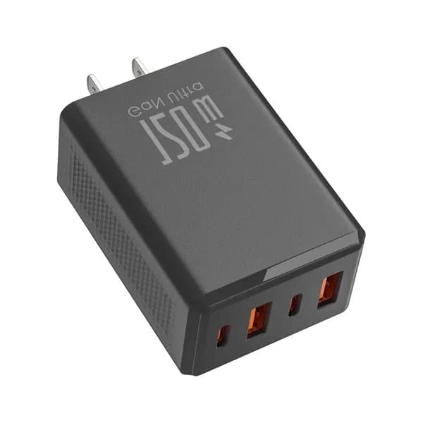120W USB зарядка для нескольких устройств, продвинутая система охлаждения, быстрая зарядка электроники, Черный - Штепсельная Вилка США