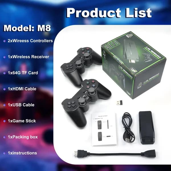 M8 телевизионная игровая консоль 64G 20000 игры Встроенный Nintendo Sega игра