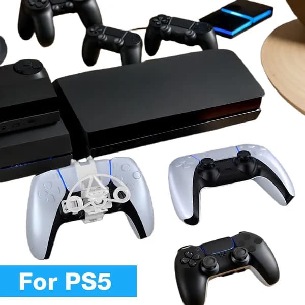 Мини-руль для геймпада PS5, белый, из ABS