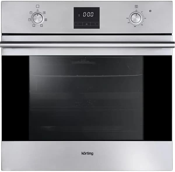 Korting OKB 760 FX Crystal, 59.8 х 59.5 x 56 см, 6 режимов нагрева, гриль, конвекция, таймер, дисплей, нержавеющая сталь