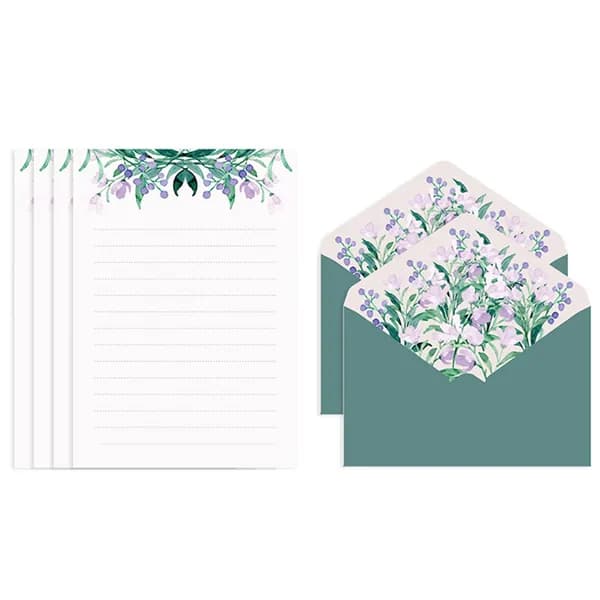 Набор бумаг для писем 4 широкие линейки 2 конверта детского душа