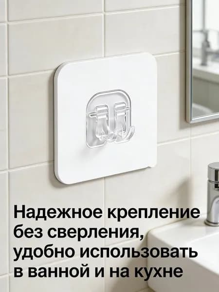 Рейлинг для кухни, ванной х 6 см х 6 см 8 предм. abs пластик прозрачный