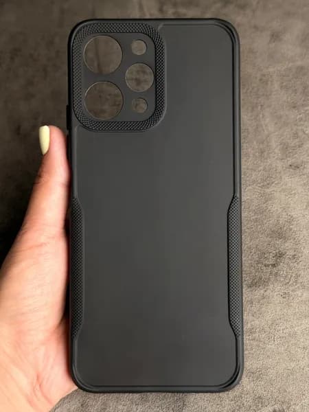 Чехол на Redmi 12 черный с нескользящими боками