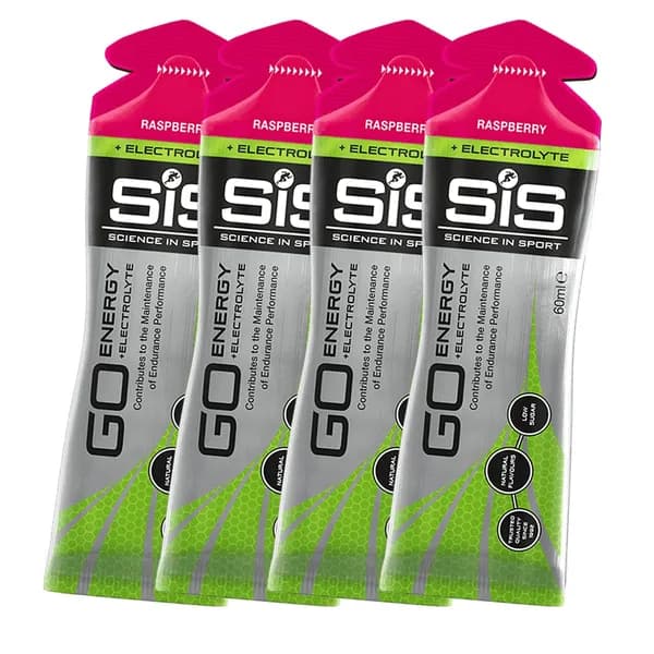 , GO Isotonic Energy + Electrolyte Gel Гель изотонический углеводный с электролитами, вкус Малина, 60мл, 4шт.