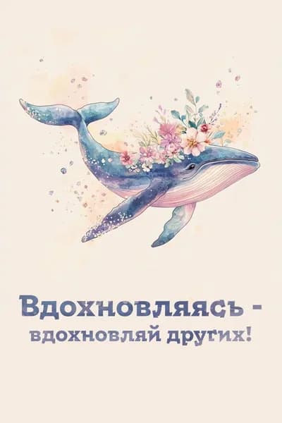 Авторская открытка "Вдохновляясь - вдохновляй других"