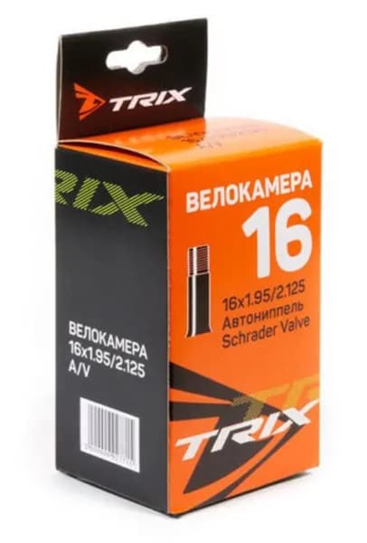 Камера 16" x 1.95/2.125 TRIX 195AV нипель автомобильный