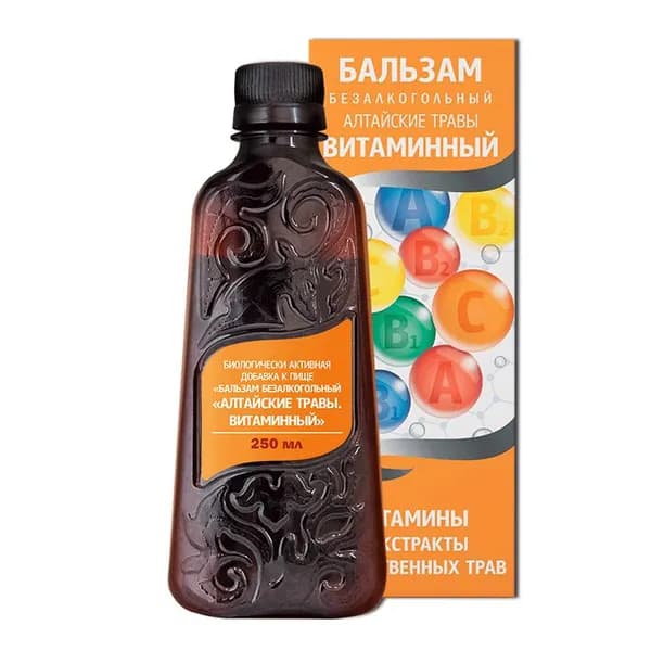 Бальзам Алтайские травы без алкогольный витаминный 250 мл