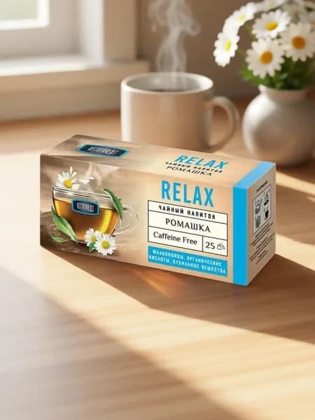 Травяной чай Ромашка ETRE , чайный напиток Relax, 25 пакетиков, 32.5 гр, Россия