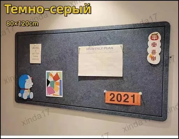 Органайзер премиумкласса из войлока, мудборд из ЭКОвойлока, применяемый для заметок на стене
