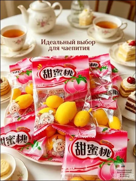 Китайская закуска из кислого, сладкого, хрустящего персика, Медового персика 30 г*5Bags