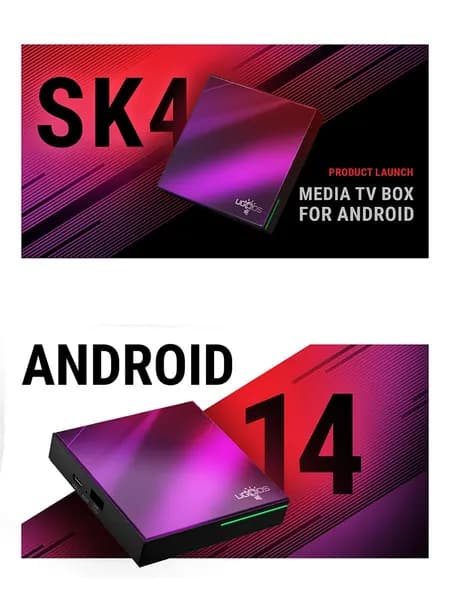 Ugoos Медиаплеер Смарт ТВ приставка Ugoos SK4 Android, 4 ГБ/64 ГБ, Bluetooth, Wi-Fi