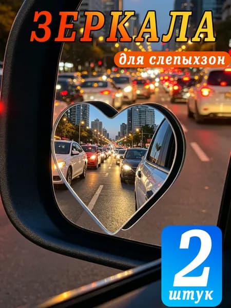 Зеркало мертвой зоны Универсальная установка, арт. Зеркало слепой зоны / заднего вида / боковых зеркал