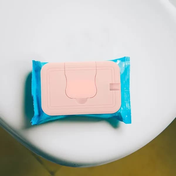 Портативный розовый подогреватель детских влажных салфеток из прочного пластика для ухода
