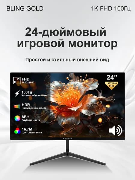 BLING GOLD 24" Монитор Z24B1B (Z24B1B), VA, 1920x1080, 100 Гц, черный
