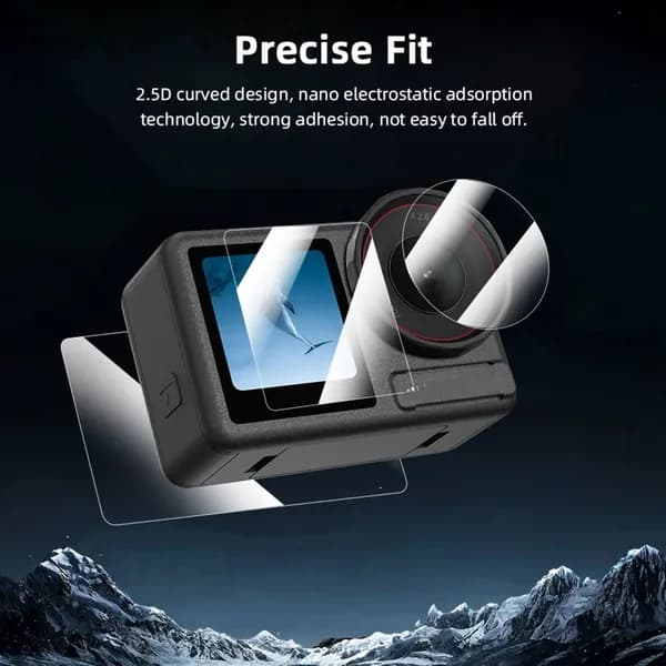 Защитные пленки на весь экран, Закаленное стекло для Экшн-камеры Action 5Pro с плавными краями