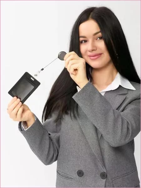 Бейдж для пропуска, Чехол для пропуска, Без лента