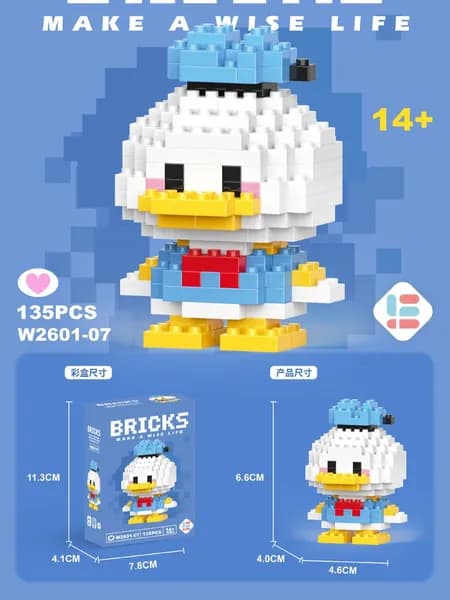 Мини-конструктор, 3D фигурка/игрушка из мультиков,