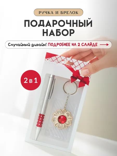 Подарочный набор. Набор ручка автоматическая и брелок.
