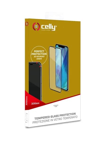 Стекло защитное Celly для Apple iPhone 13 mini (5.4"), с черной рамкой