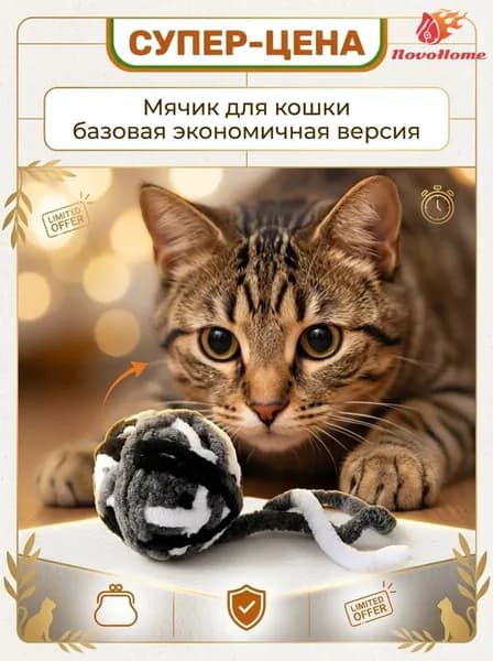 Мячик для кошки базовая экономичная версия, игрушка для кошек с колокольчиком, распродажа, ограниченный остаток