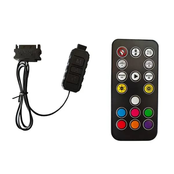 (P Y V W) Адаптер ARGB-Контроллера На SATA RGB Для Пульта Дистанционного Управления Вентилятором ПК