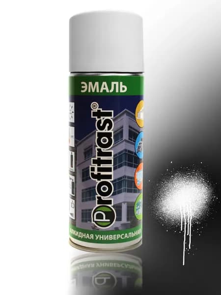 Profitrast Аэрозольная краска, Глянцевое покрытие, 0.52 л, белый
