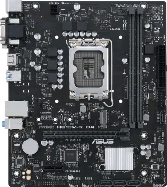 ASUS PRIME H610M-R D4-SI, LGA 1700, DDR4, Материнская плата