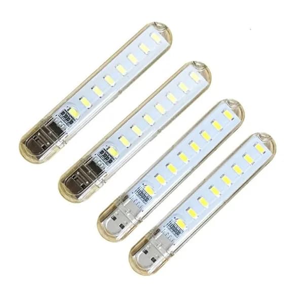 USB-лампа для чтения, 4 шт, мини, 5V, - 8 Ламп Теплого Света