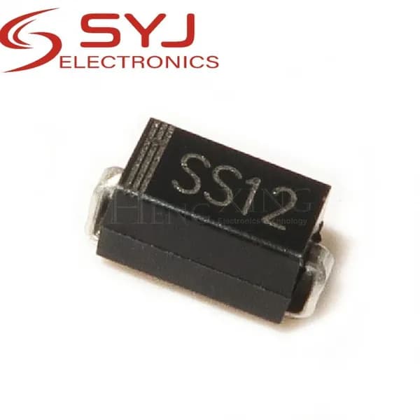 10шт SMD rectifier diode 1N5817 silk screen SS12 package SMA 1A 20V Schottky DO-214AC Чип Интегральная схема