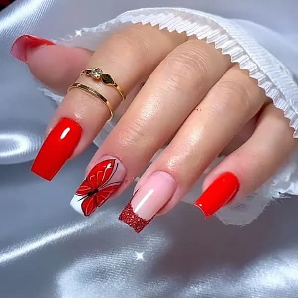 Накладные Ногти С Дизайном ( 24 Типсы + Клей )(шоколадный)