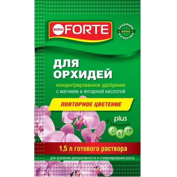 Удобрение Bona Forte Красота для орхидей, минеральное, стимулятор цветения, жидкость, 10 мл