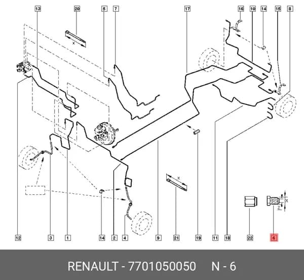 штуцер торм.шланга м10 org (RENAULT 7701050050)