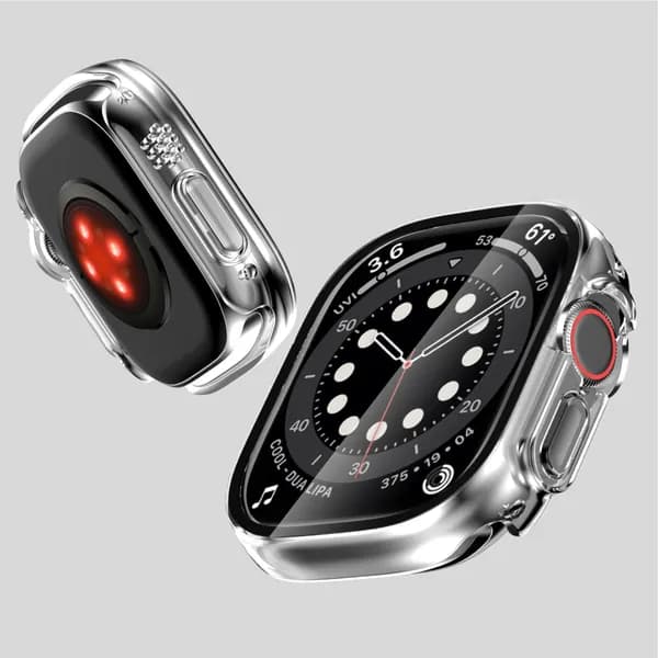 Защитное стекло и чехол для Apple Watch 8/Ultra, прозрачный, 49 мм