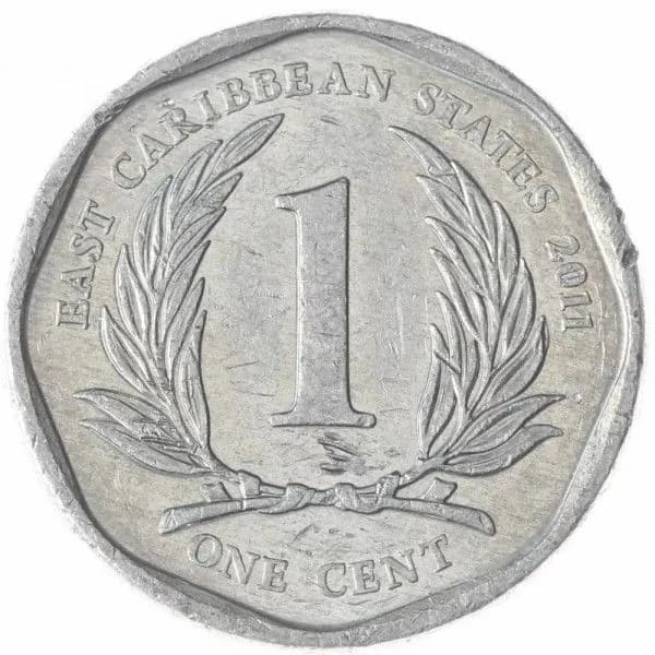 1 цент, 2011 год. Восточные Карибы