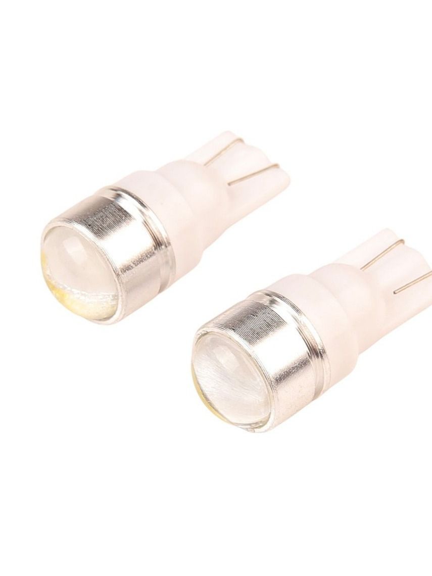 Лампа светодиодная W5W (T10) 1SMD (COB) 12 v,LENS WHITE в габариты, подсветку номера и дверей (2 шт)